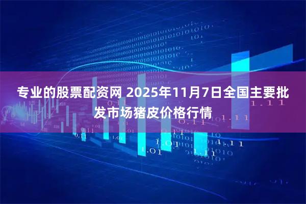 专业的股票配资网 2025年11月7日全国主要批发市场猪皮价格行情
