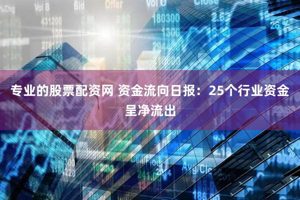 专业的股票配资网 资金流向日报：25个行业资金呈净流出
